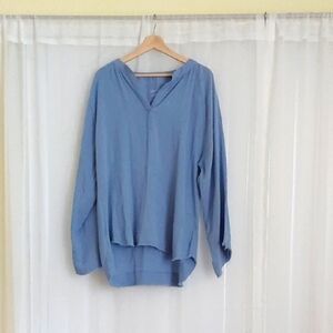 NWT Karyn Seo Women's Blue Long Sleeve Blouse Size M